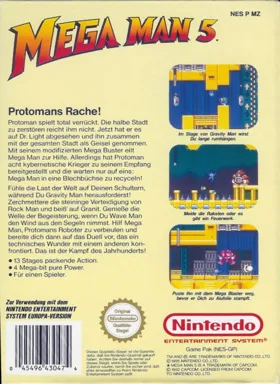 Mega Man 5 (USA) (Virtual Console) box cover back